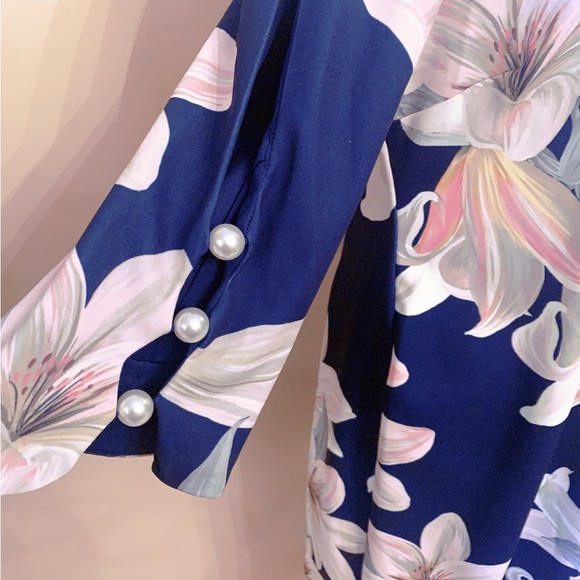 Beautiful “Shelby & Palmer” Dress 😍 Sz.16 😍Pink & Blue 😍Zips in back - Picture 5 of 5